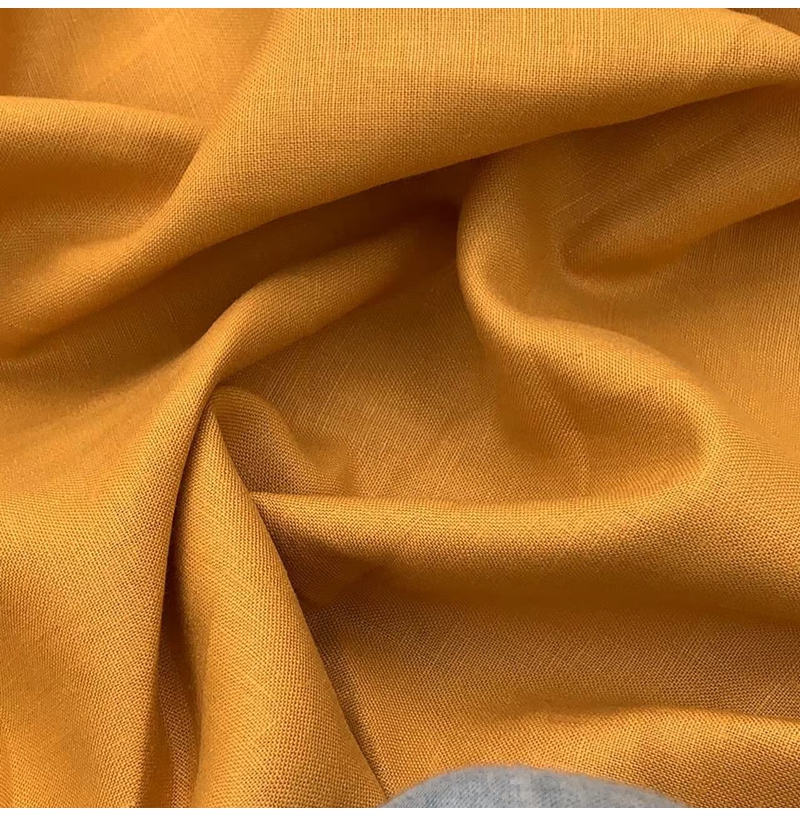 面料加厚砂洗纯天然亚麻布加厚砂洗雨露麻面料